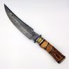 Custom Damascus Bowie Knife